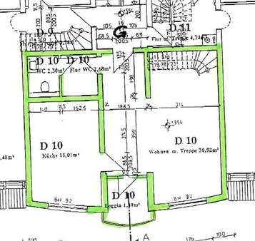 Grundriss Dachgeschoss 1 der Maisonnette-Whg. - Dachgeschosswohnung in 96515 Sonneberg mit 109m² kaufen