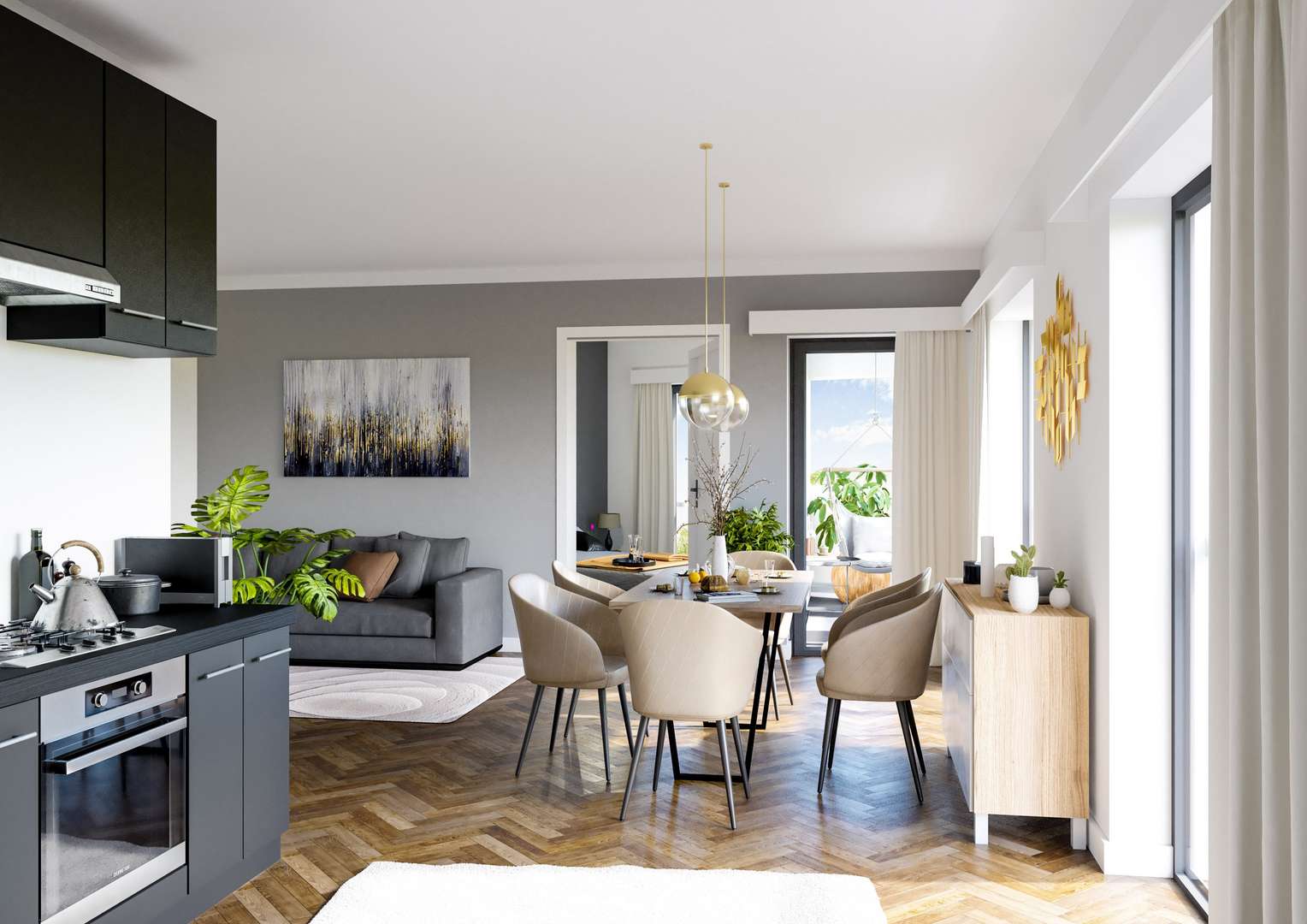 Innenvisualisierung Innenvisualisierung - Etagenwohnung in 01217 Dresden mit 46m² kaufen