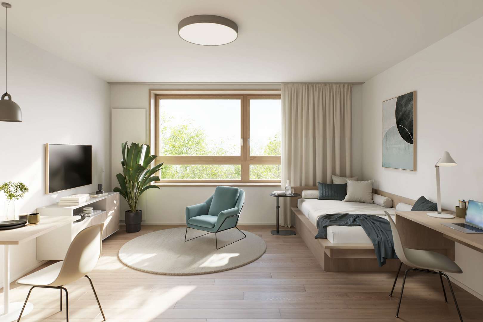 Visualisierung Innenansicht - Etagenwohnung in 01069 Dresden mit 25m² kaufen