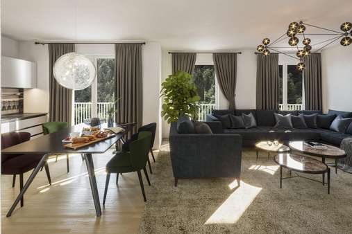 Unverbindliche Innenvisualisierung Wohnzimmer - Erdgeschosswohnung in 01744 Dippoldiswalde mit 62m² kaufen