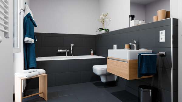 Unverbindliche Innenvisualisierung Badezimmer - Erdgeschosswohnung in 01219 Dresden mit 92m² kaufen