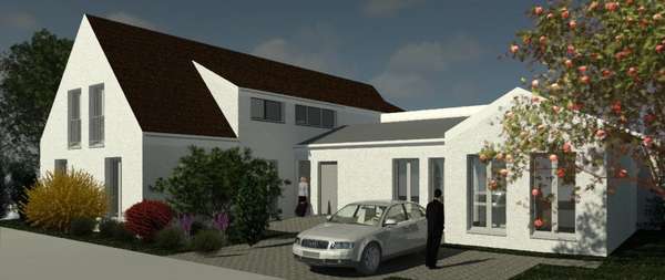 Umbauentwurf - Doppelhaushälfte in 01445 Radebeul mit 134m² kaufen