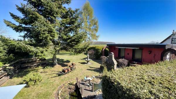 Blick von der Terrasse - Doppelhaushälfte in 02625 Bautzen mit 115m² kaufen