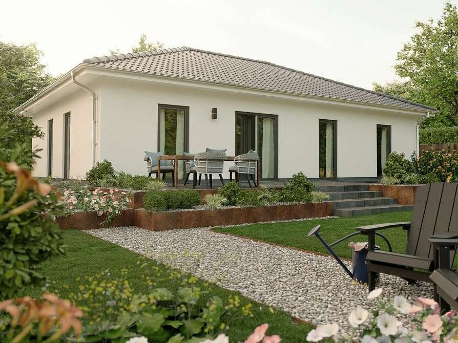 Gartenansicht - Bungalow in 04703 Leisnig mit 108m² mieten