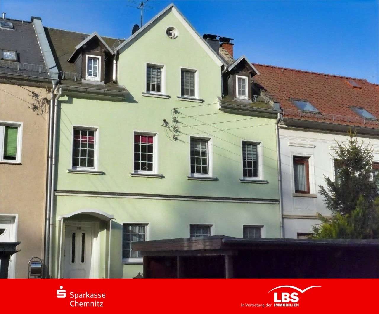 Hausansicht Straßenseite - Reihenmittelhaus in 08371 Glauchau mit 163m² kaufen