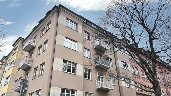 Blick zur Wohnung - Etagenwohnung in 09131 Chemnitz mit 48m² kaufen