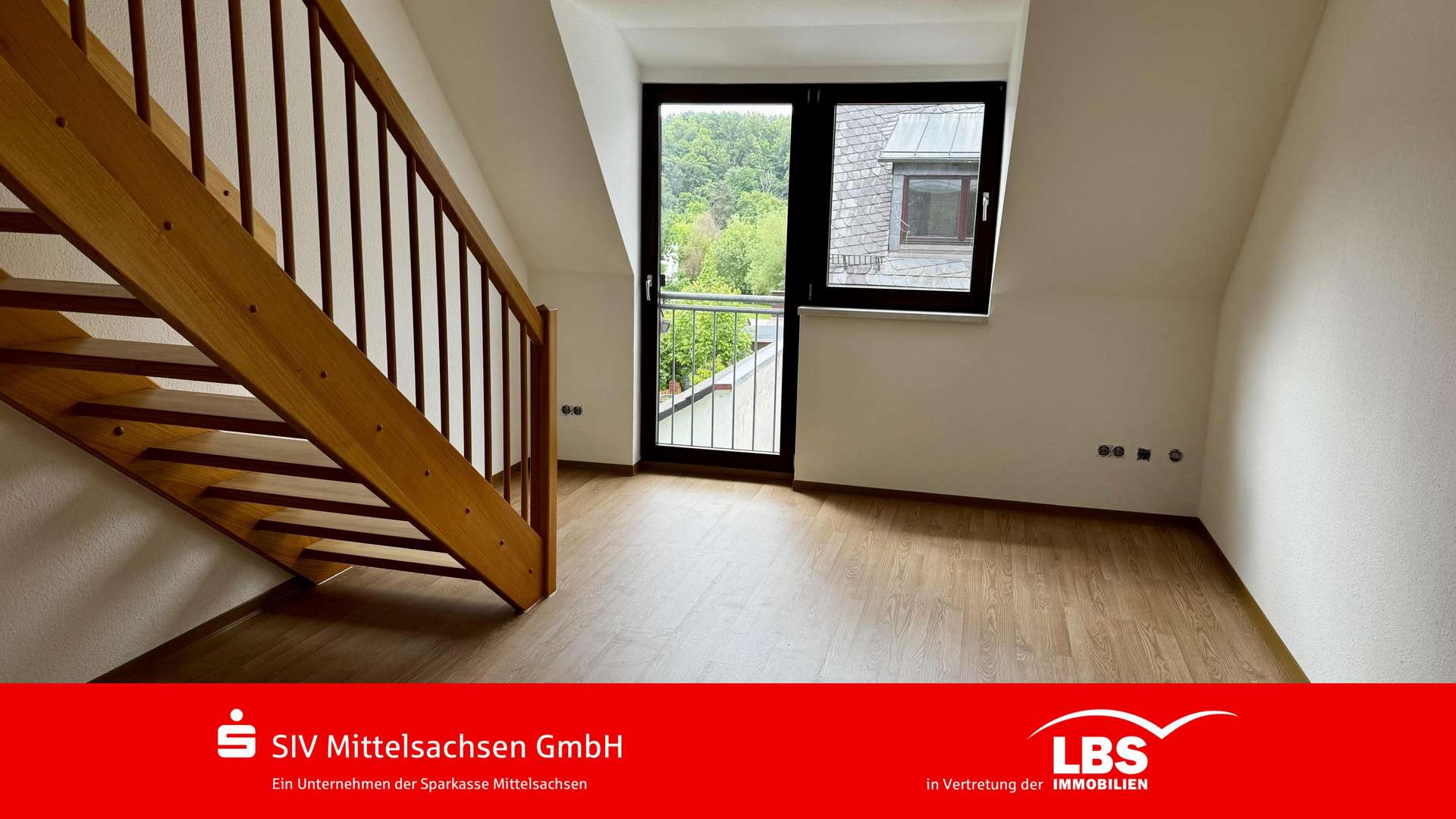 Wohnzimmer 1. Ebene - Maisonette-Wohnung in 09306 Rochlitz mit 66m² mieten