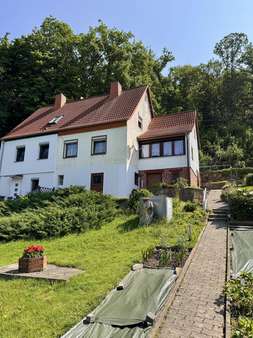 Grundstücksansicht Grundstücksansicht - Doppelhaushälfte in 09648 Kriebstein mit 86m² kaufen