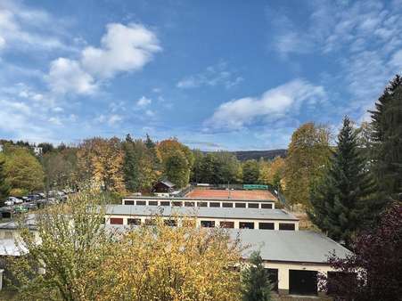 Blick vom Balkon Blick vom Balkon - Etagenwohnung in 08280 Aue-Bad Schlema mit 58m² kaufen