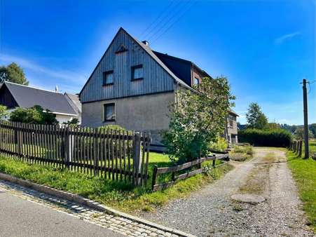 Ansicht West - Doppelhaushälfte in 08309 Eibenstock mit 74m² kaufen