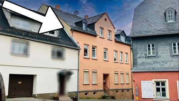 Gebäudeansicht vorn - Zweifamilienhaus in 08118 Hartenstein mit 267m² kaufen