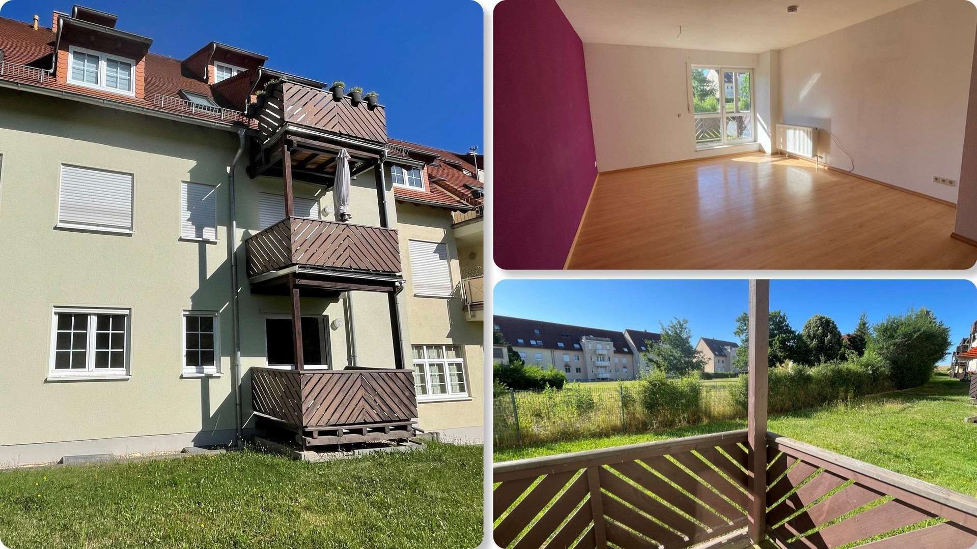 Collage - Erdgeschosswohnung in 08412 Werdau mit 70m² kaufen