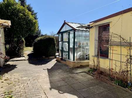 Hof / Gewächshaus - Doppelhaushälfte in 08468 Reichenbach mit 94m² kaufen