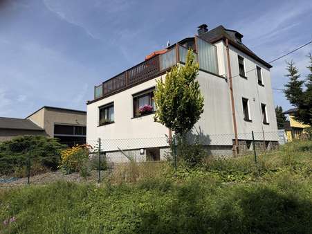 vordere Ansicht mit großer Terrasse vordere Ansicht mit großer Terrasse - Einfamilienhaus in 08491 Limbach mit 120m² kaufen