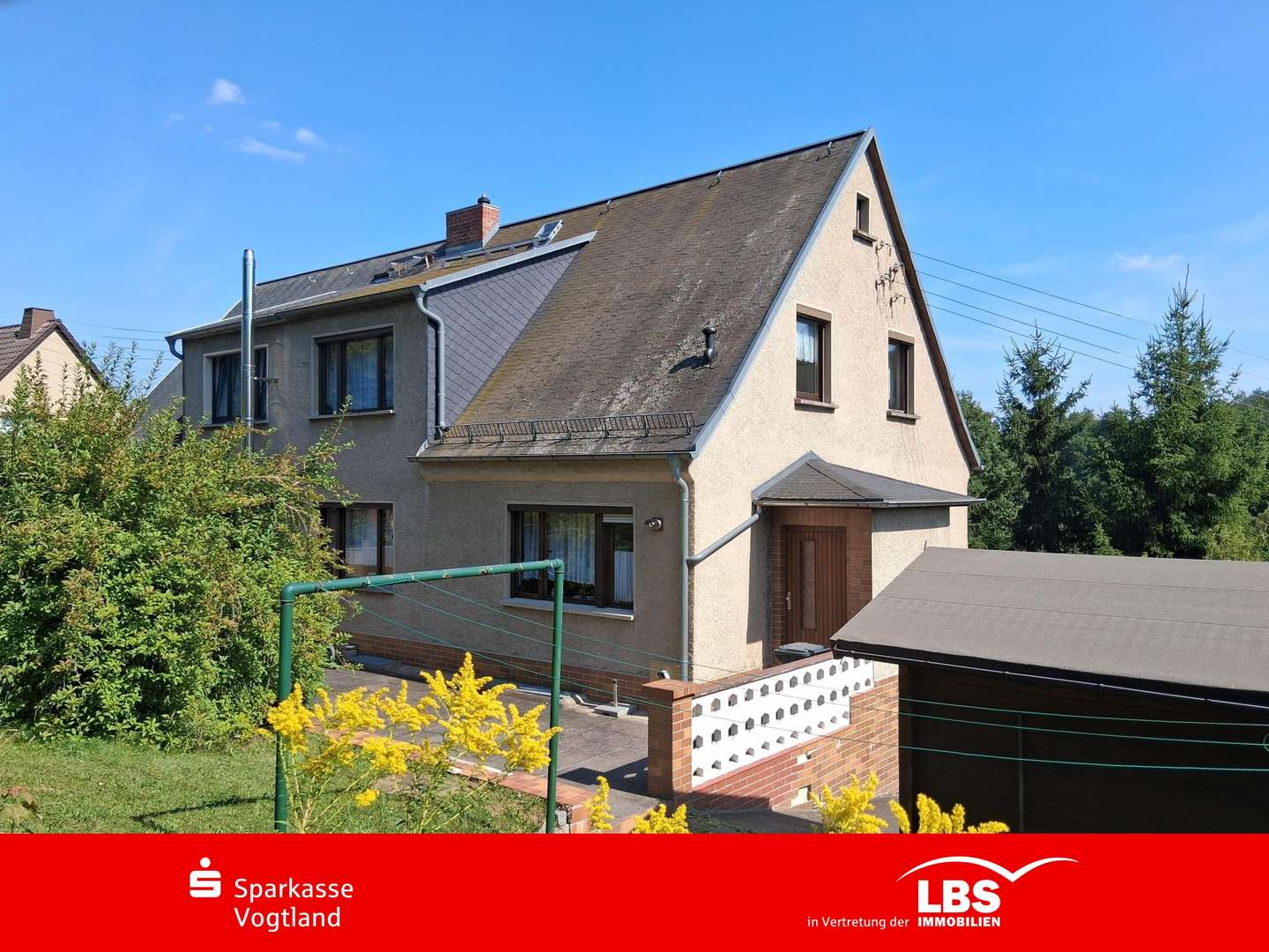 Rückseite - Doppelhaushälfte in 07973 Greiz mit 115m² kaufen