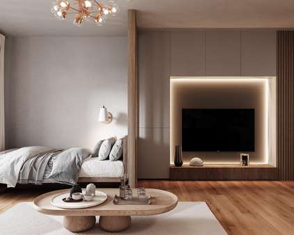 Darstellung Schlafbereich Darstellung Schlafbereich - Erdgeschosswohnung in 15518 Briesen mit 34m² kaufen