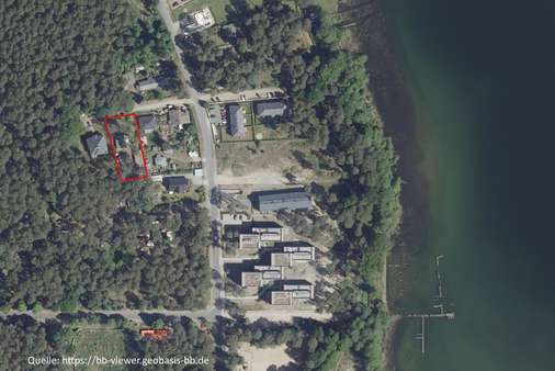 Ansicht von oben - Grundstück in 15526 Bad Saarow mit 1533m² kaufen