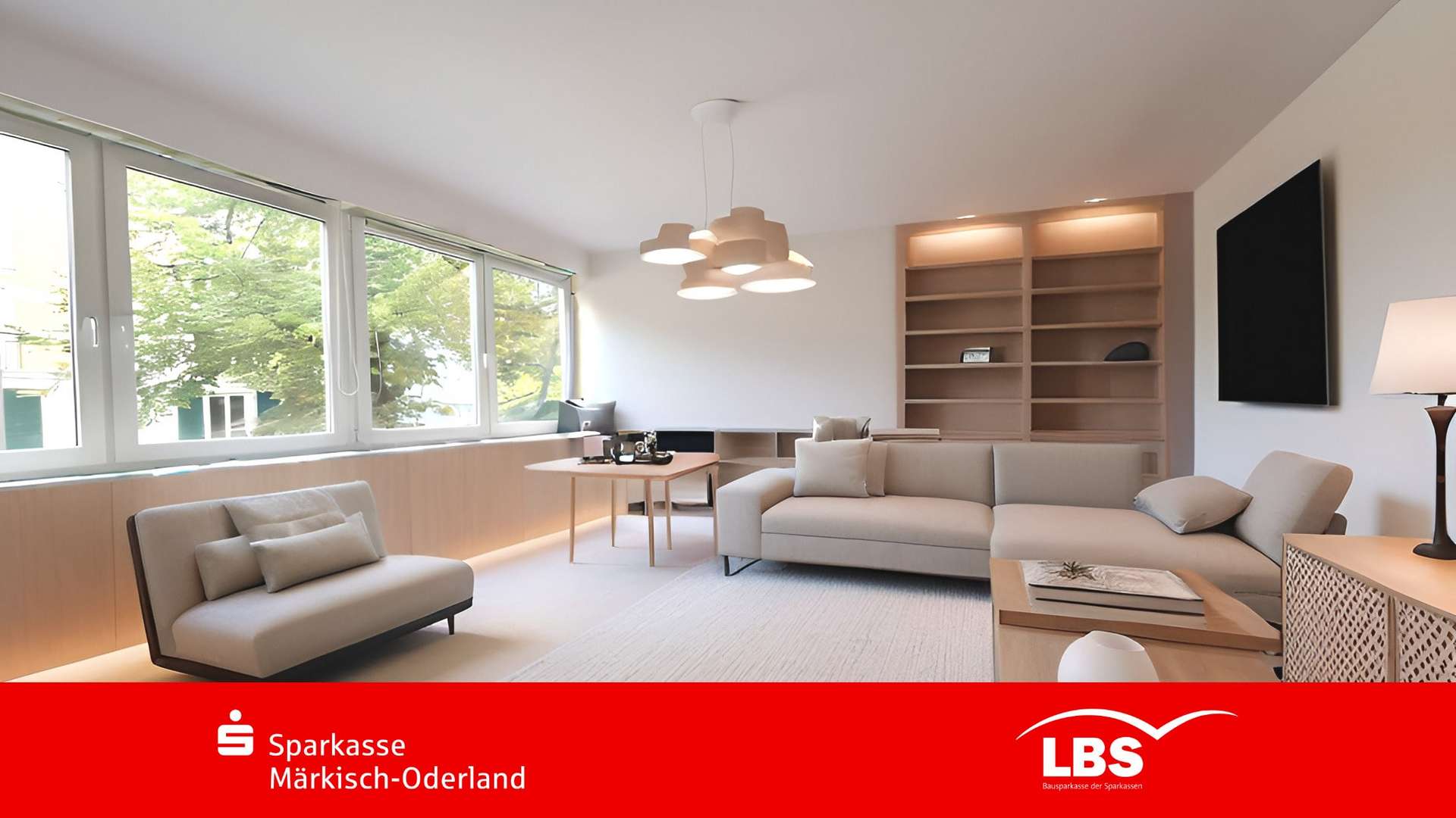 Wohnzimmer mit Einrichtungsbeispiel - Etagenwohnung in 10711 Berlin mit 67m² als Kapitalanlage kaufen