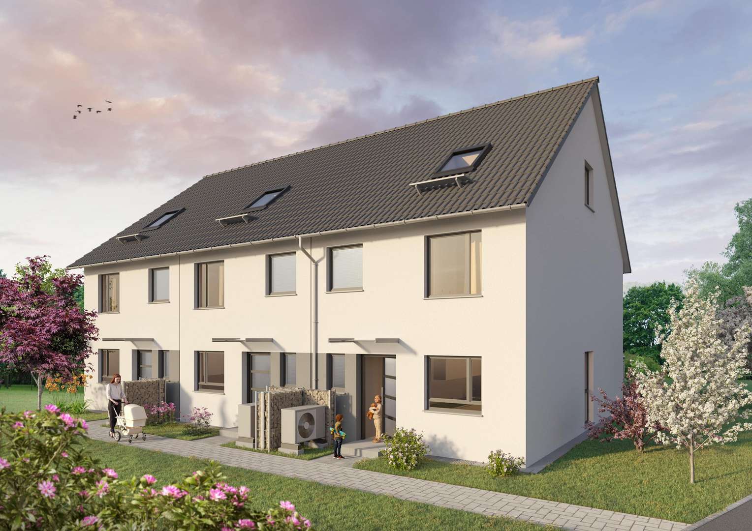 unverbindliche Illustration - Reihenmittelhaus in 73240 Wendlingen mit 116m² kaufen