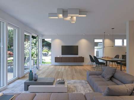 Wohnzimmer - Doppelhaushälfte in 55131 Mainz mit 159m² kaufen