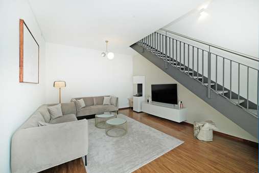 Wohnzimmer - Erdgeschosswohnung in 82256 Fürstenfeldbruck mit 101m² kaufen