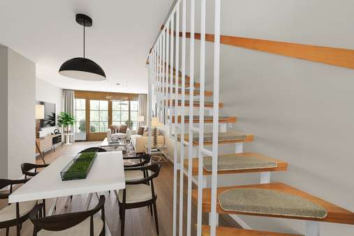Visualisierungen mit Einrichtungsbeispielen (2) - Maisonette-Wohnung in 81739 München mit 92m² kaufen