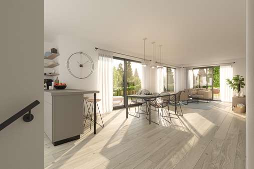 Wohnbereich Visualisierung - Dachgeschosswohnung in 81476 München mit 94m² kaufen