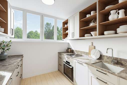 Küche Beispiel / Visualisierung - Erdgeschosswohnung in 82194 Gröbenzell mit 74m² kaufen