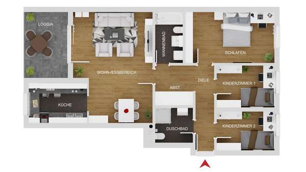 10733_Grundriss - Etagenwohnung in 81925 München mit 90m² kaufen