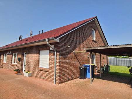 Vorderansicht- Giebelansicht - Doppelhaushälfte in 26632 Ihlow mit 80m² günstig kaufen