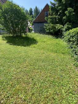 Stellflächen/Wiese - Doppelhaushälfte in 99885 Luisenthal mit 132m² kaufen