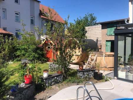 Garten mit Saunen - Doppelhaushälfte in 99894 Friedrichroda mit 150m² kaufen