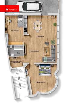 Grundriss - Erdgeschosswohnung in 99867 Gotha mit 101m² kaufen