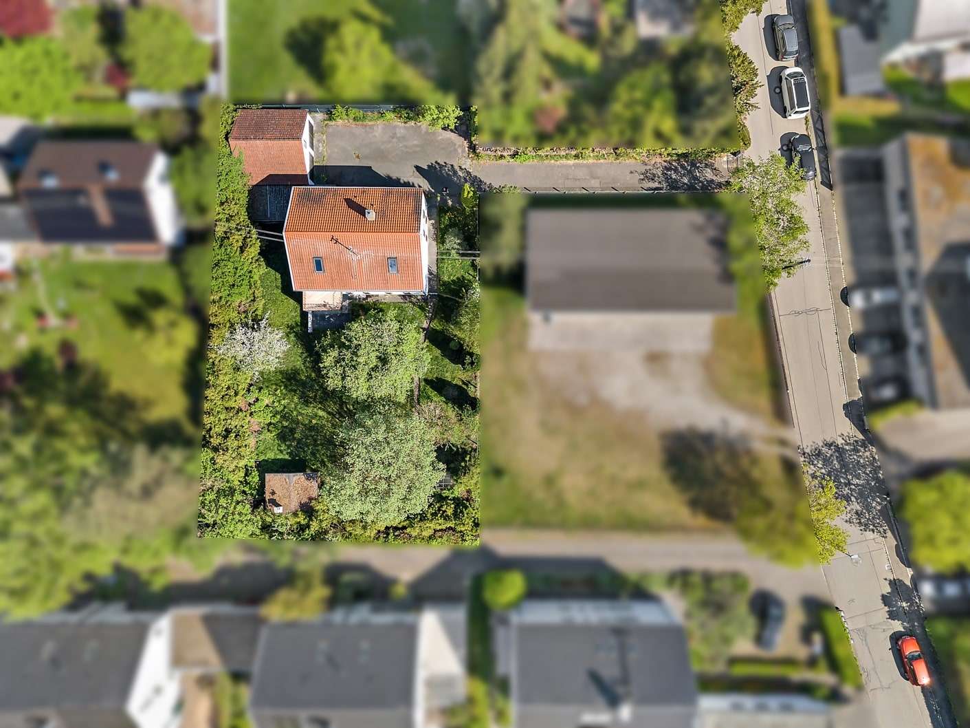 Drohnenaufnahme Drohnenaufnahme - Grundstück in 86356 Neusäß mit 1129m² kaufen