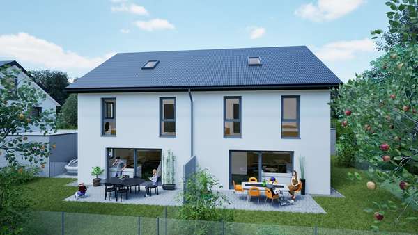 Ansicht Terrasse_1 - Doppelhaushälfte in 86899 Landsberg mit 145m² kaufen