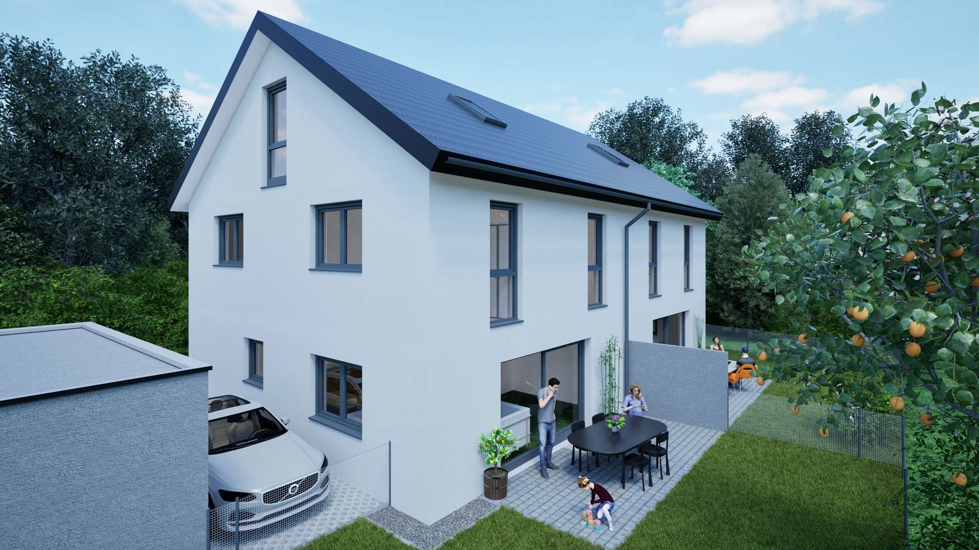 Ansicht Terrasse_2 - Doppelhaushälfte in 86899 Landsberg mit 145m² kaufen