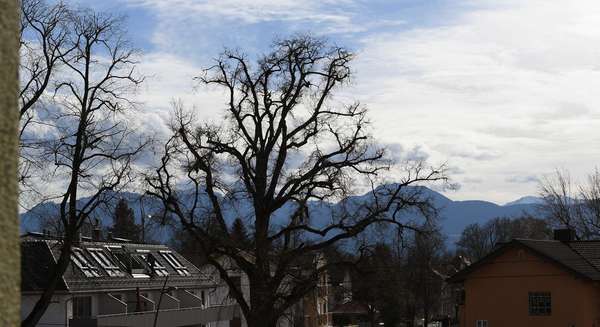 Bergblick auf den Wendelstein aus drei Zimmern sowie vom Balkon - Etagenwohnung in 83043 Bad Aibling mit 108m² kaufen