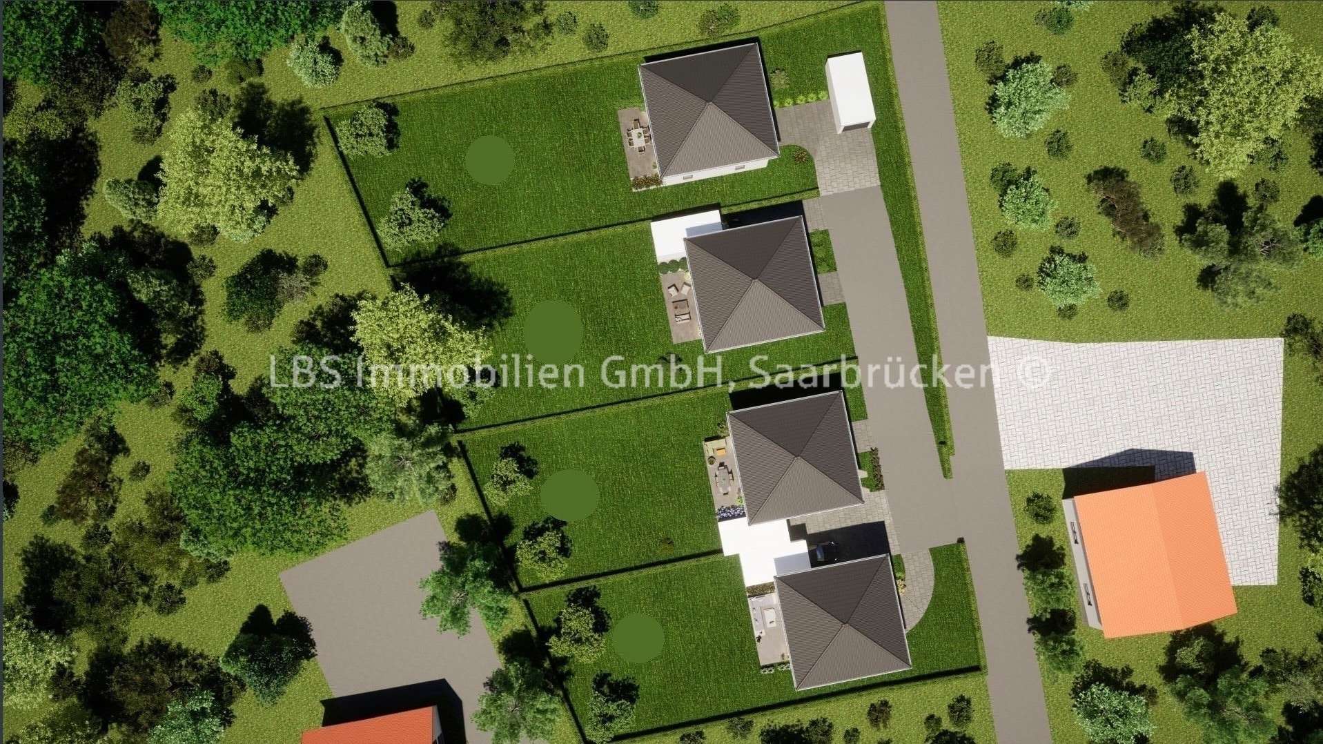 Ansicht von oben - Grundstück in 66578 Schiffweiler mit 622m² kaufen