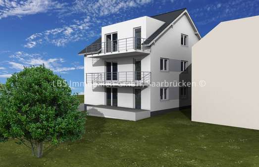 Blick auf Balkon - Etagenwohnung in 66809 Nalbach mit 98m² kaufen