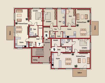 Grundrisse 2. OG - Erdgeschosswohnung in 66646 Marpingen mit 88m² kaufen