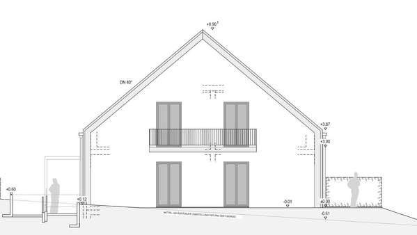 Ansicht Nord Ansicht Nord - Erdgeschosswohnung in 66663 Merzig mit 89m² kaufen