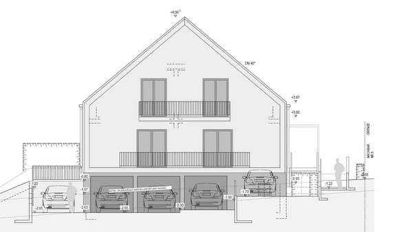 Ansicht Süd Ansicht Süd - Dachgeschosswohnung in 66663 Merzig mit 60m² kaufen