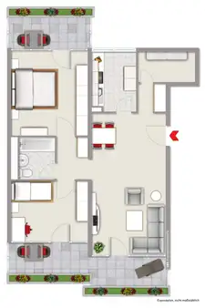 Licht, Ruhe, Komfort – Ihr neues Zuhause mit Balkonzugang aus jedem Zimmer