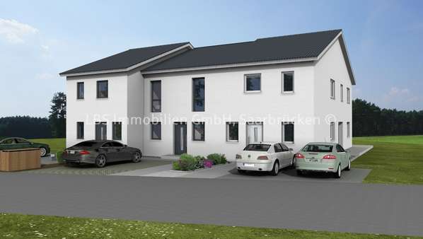 Straßenansicht - Reiheneckhaus in 66809 Nalbach mit 133m² kaufen