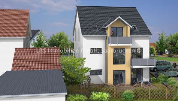 Rückansicht - Etagenwohnung in 66386 St. Ingbert mit 79m² kaufen