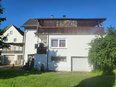 Ansicht Terrasse - Zweifamilienhaus in 92555 Trausnitz mit 230m² kaufen