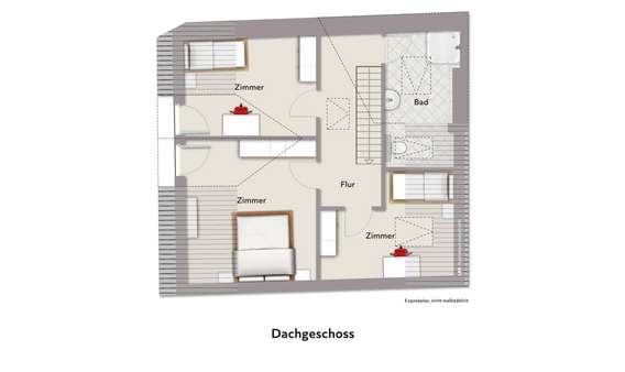 Dachgeschoss, Hinterhaus - Maisonette-Wohnung in 77709 Wolfach mit 130m² kaufen