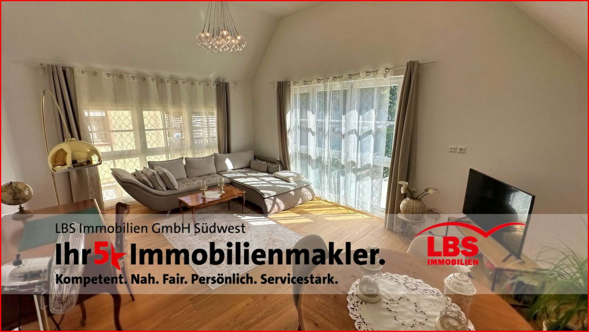 Wohnzimmer - Etagenwohnung in 77723 Gengenbach mit 165m² kaufen