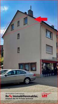 Ansicht seitlich mit Markieung Ansicht seitlich mit Markieung - Dachgeschosswohnung in 77652 Offenburg mit 69m² kaufen