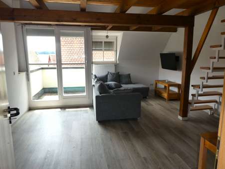 Wohn-/Esszimmer mit Loggia - Maisonette-Wohnung in 88630 Pfullendorf mit 45m² als Kapitalanlage kaufen